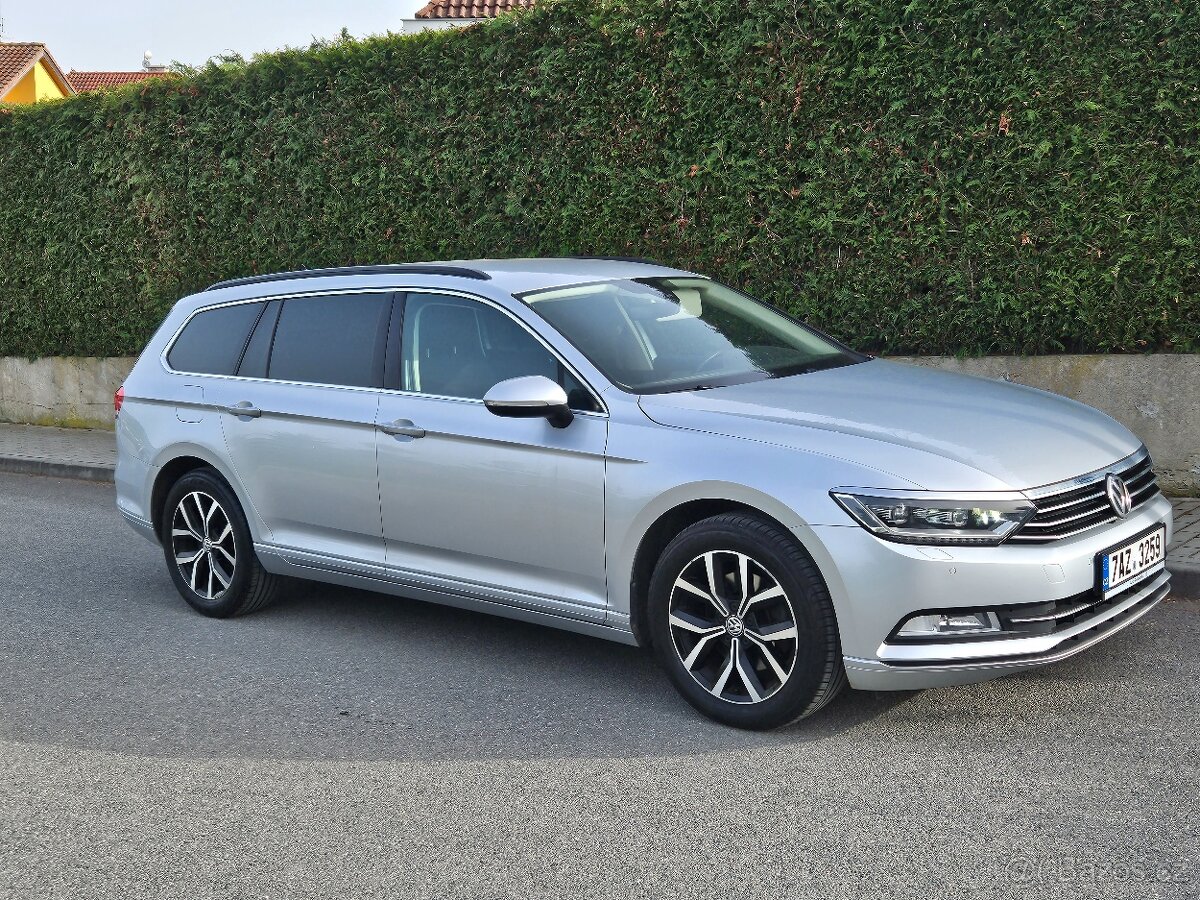 Pěkný VW Passat b8 2.0tdi 140kw, s.kniha, tažné, manuál