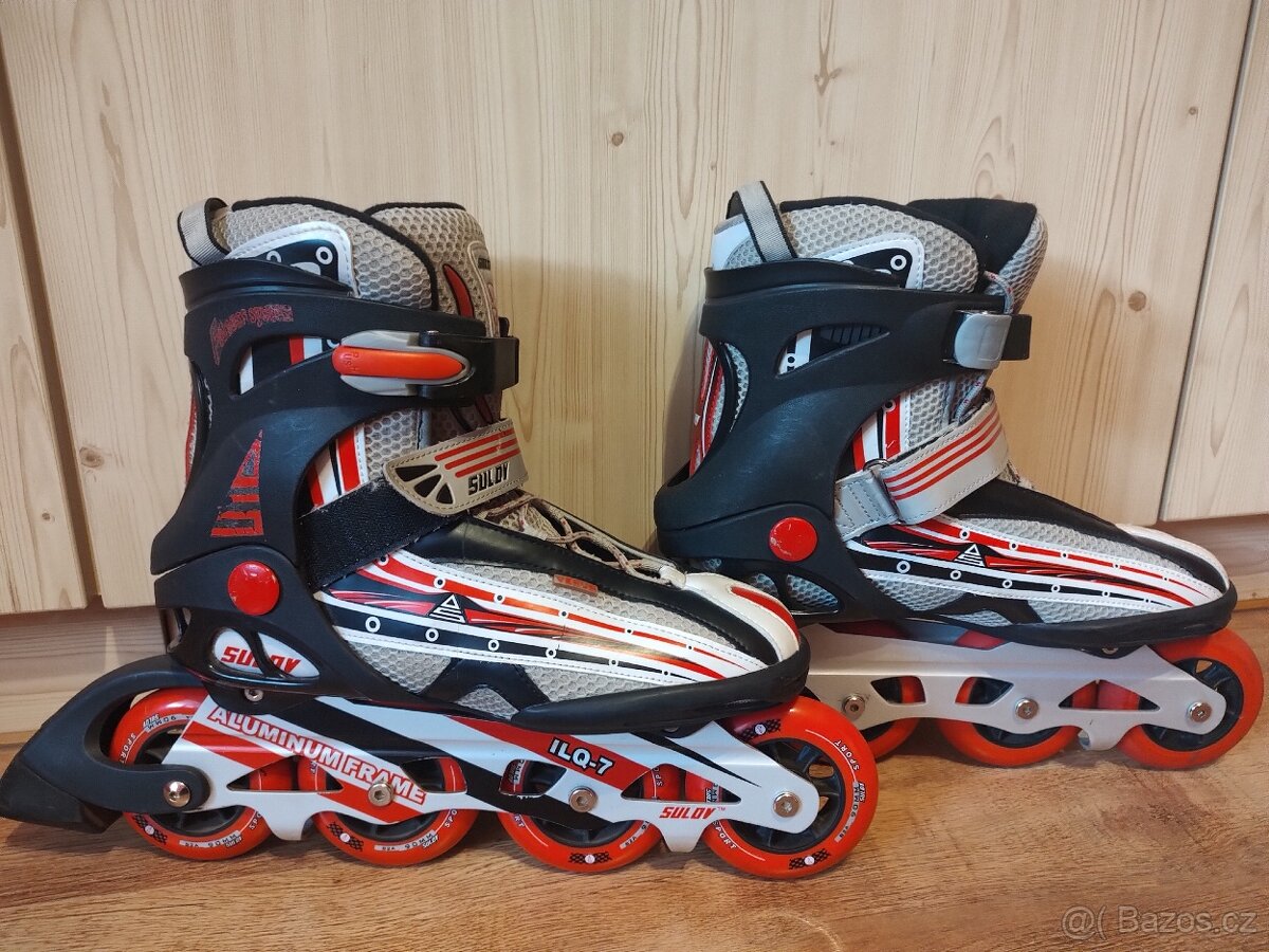 Stylové Inline brusle Sulov vel. 40-41, větší kolečka 90mm