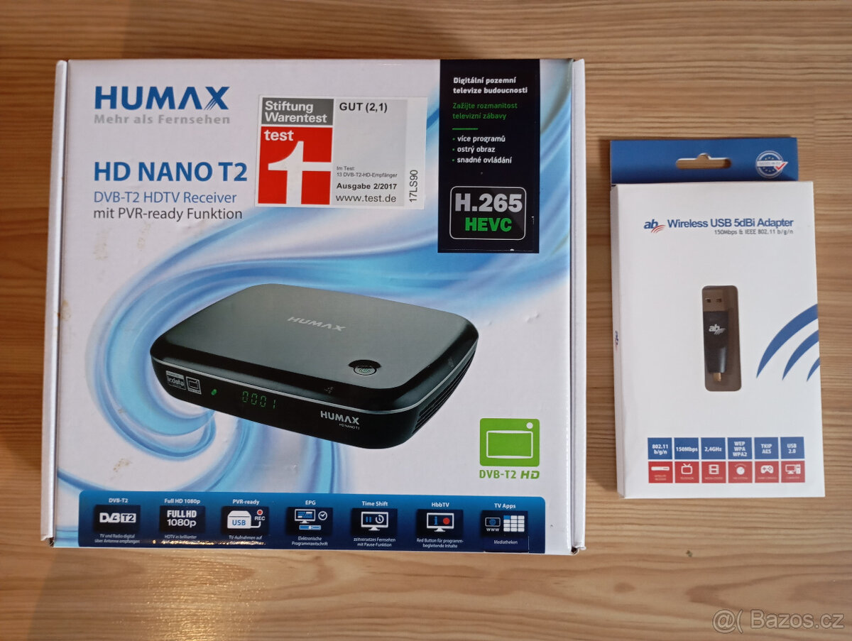 set-top box humax nano t2 Podpora HbbTV-pozemní TV vysílání