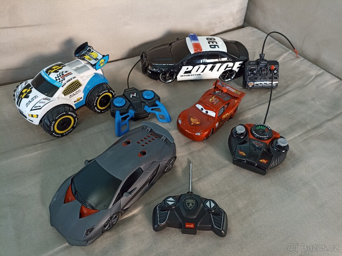 RC auto Blesk McQueen+ Police patrol+ Lamborghini