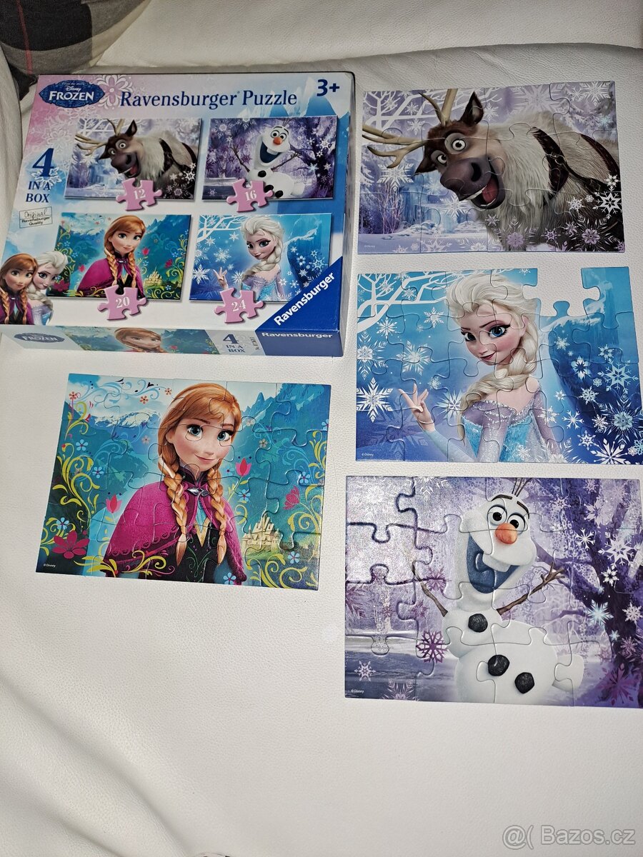 Puzzle Frozen Ledove kralovstvi 4 ks s krabici