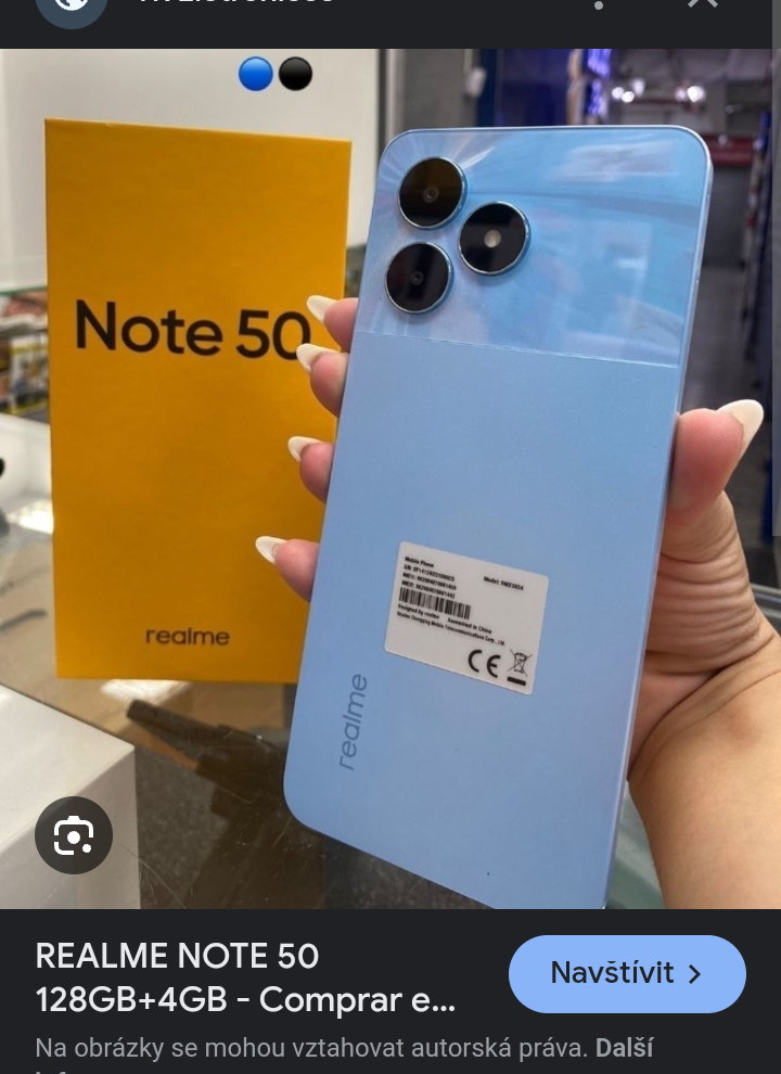 Realme Note 50, NOVÝ - používaný dva dny, doklady