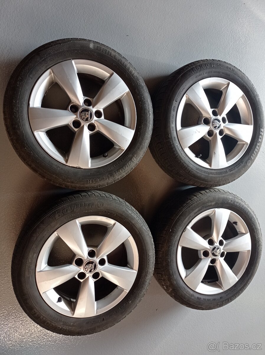 Letní al kola Carme 15" originál Škoda Fabia III, Rapid