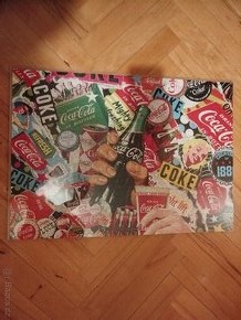 Puzzle obraz coca cola včetně rámu 1000 dílků