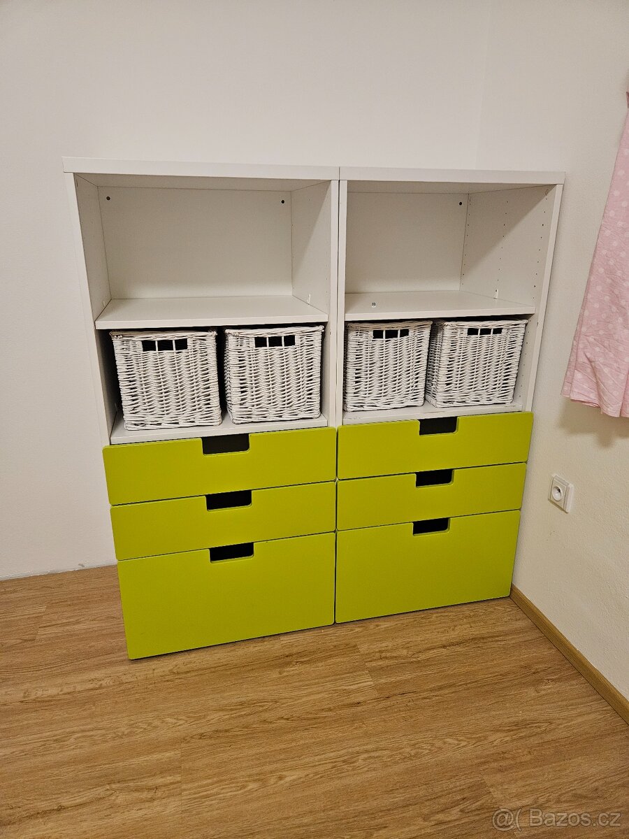 Dětská skříň IKEA Stuva + košíky