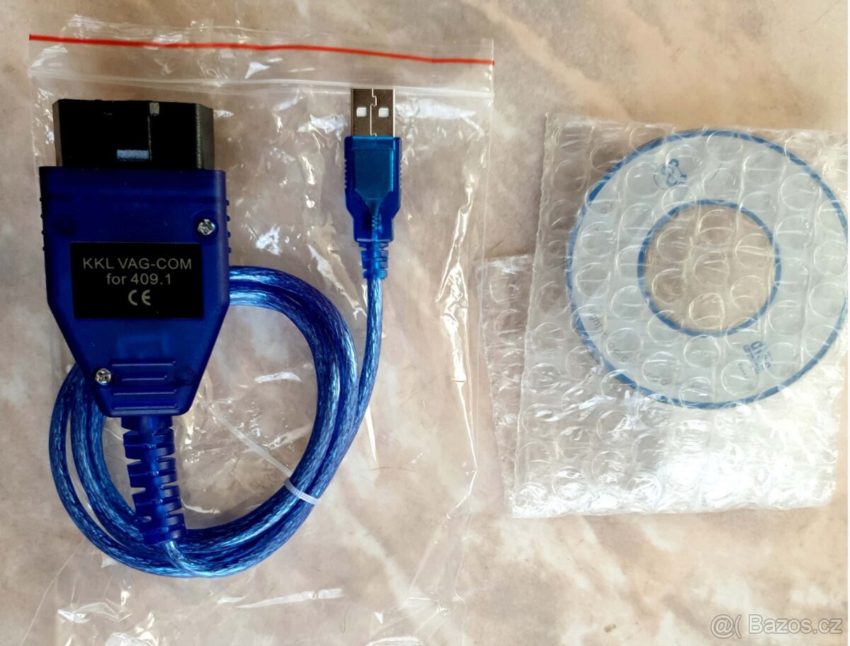 Kabel USB  KKL VAG-COM 409.1 OBD2,nový nepoužitý
