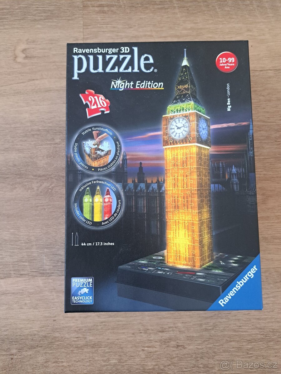 3D puzzle BIG BEN – night edition – pěkný stav