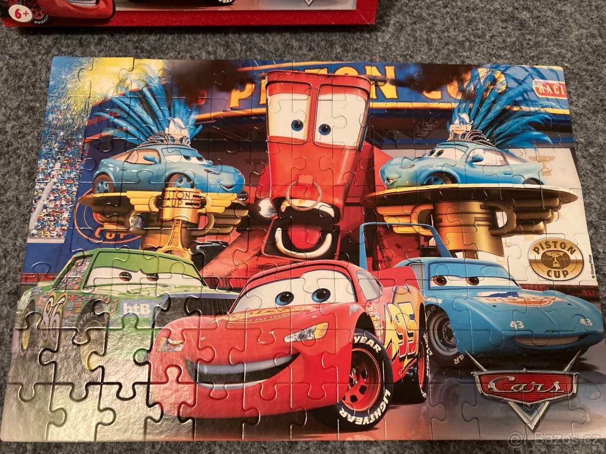 3x Puzzle Blesk McQueen + dárky - cena celkem