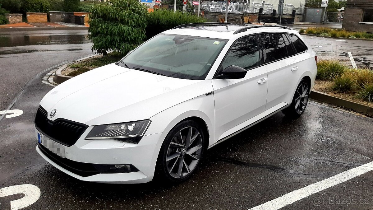 Škoda Superb sportline 2018, 2.0tdi, 110kw, DSG, bílá moon