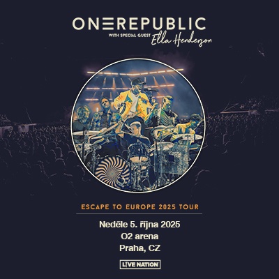 2 vstupenky na koncert OneRepublic v Praze 5.10.2025