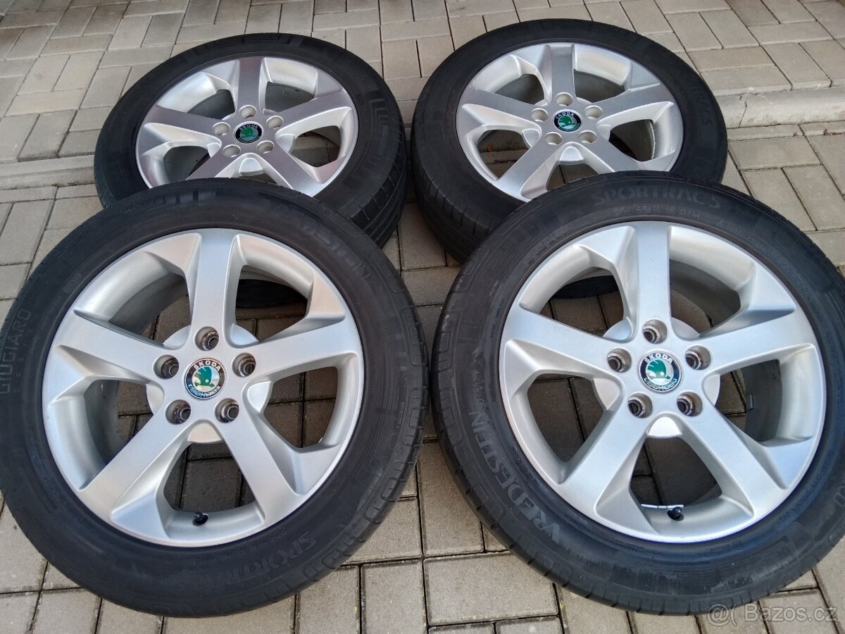 alu kola 5x112 r16 Škoda a letní 205/55/16