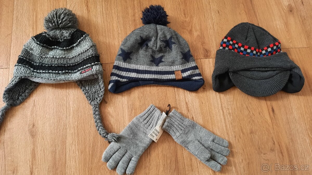 Zimní čepice a rukavice 4-6 let