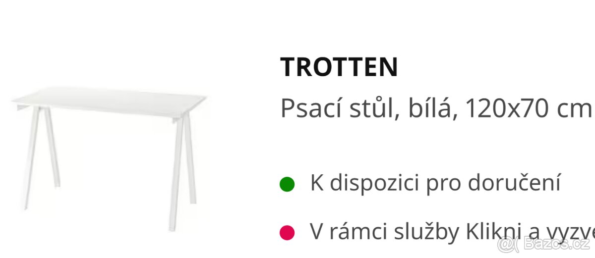 KÚPIM STOLÍK IKEA TROTTEN