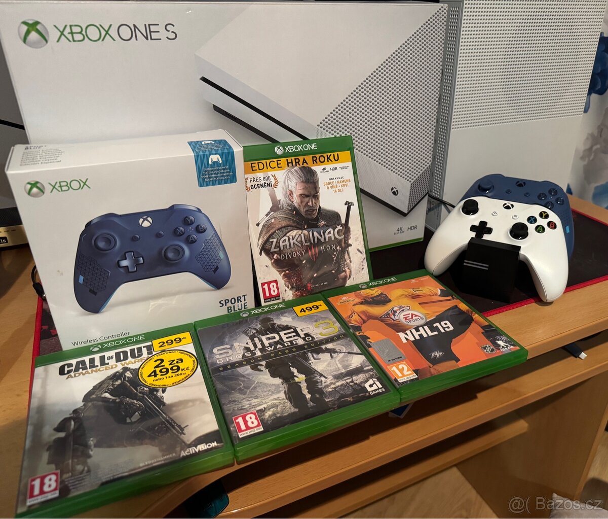 Xbox One S 1TB 2 ovladače