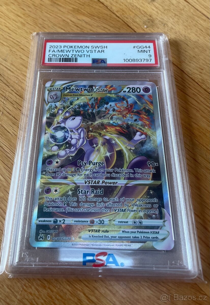 Mewtwo v star PSA 9 - Crown Zenith  - grade