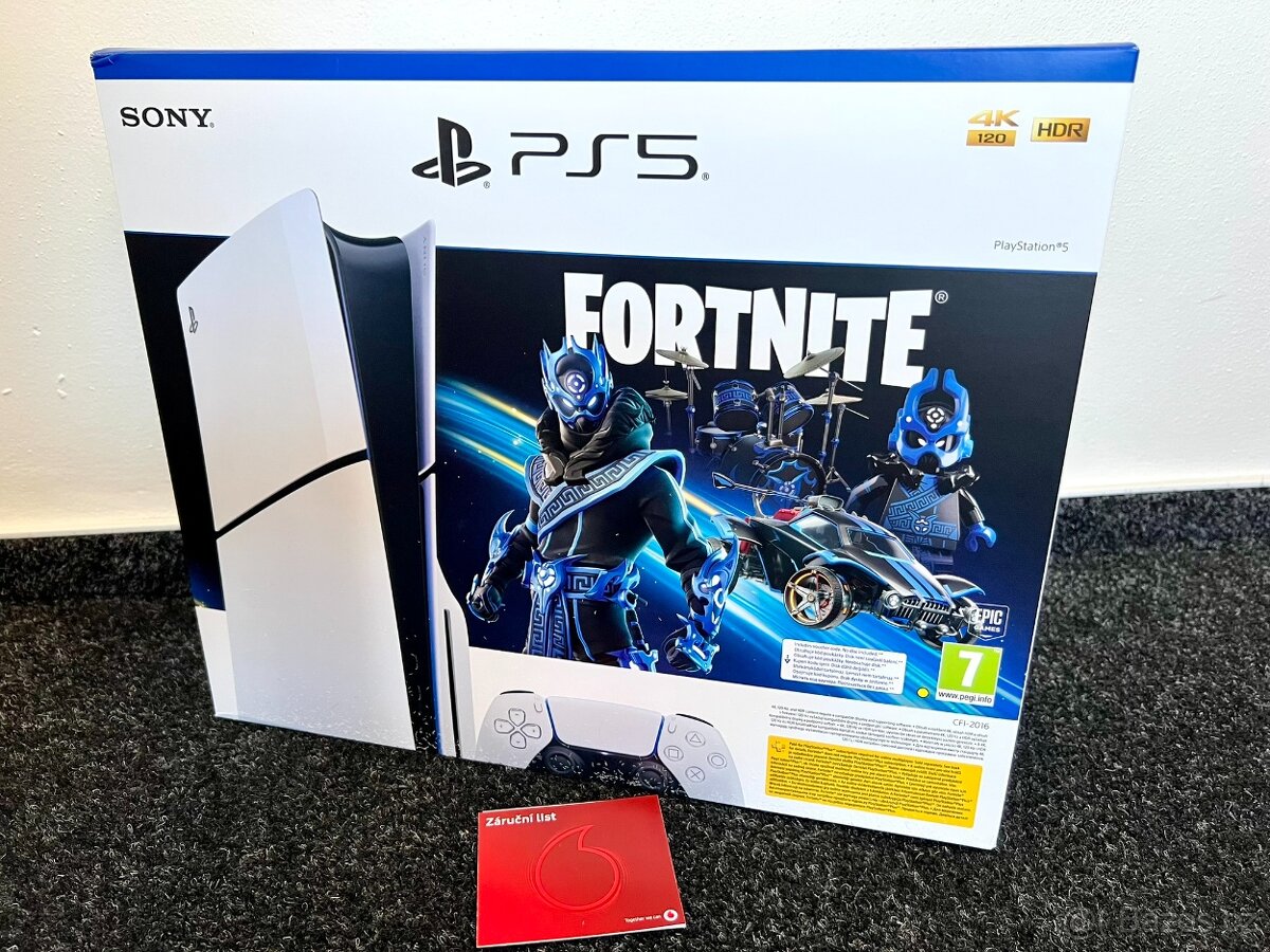 PlayStation 5 Slim Fortnite bundle + hra Astro Bot - bílá