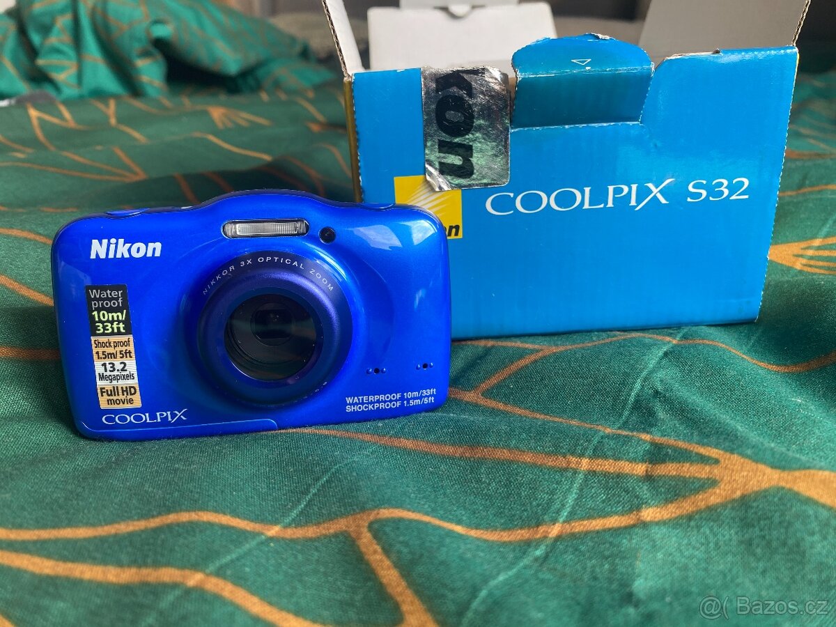 Nikon Coolpix S32 Blue - NOVÝ