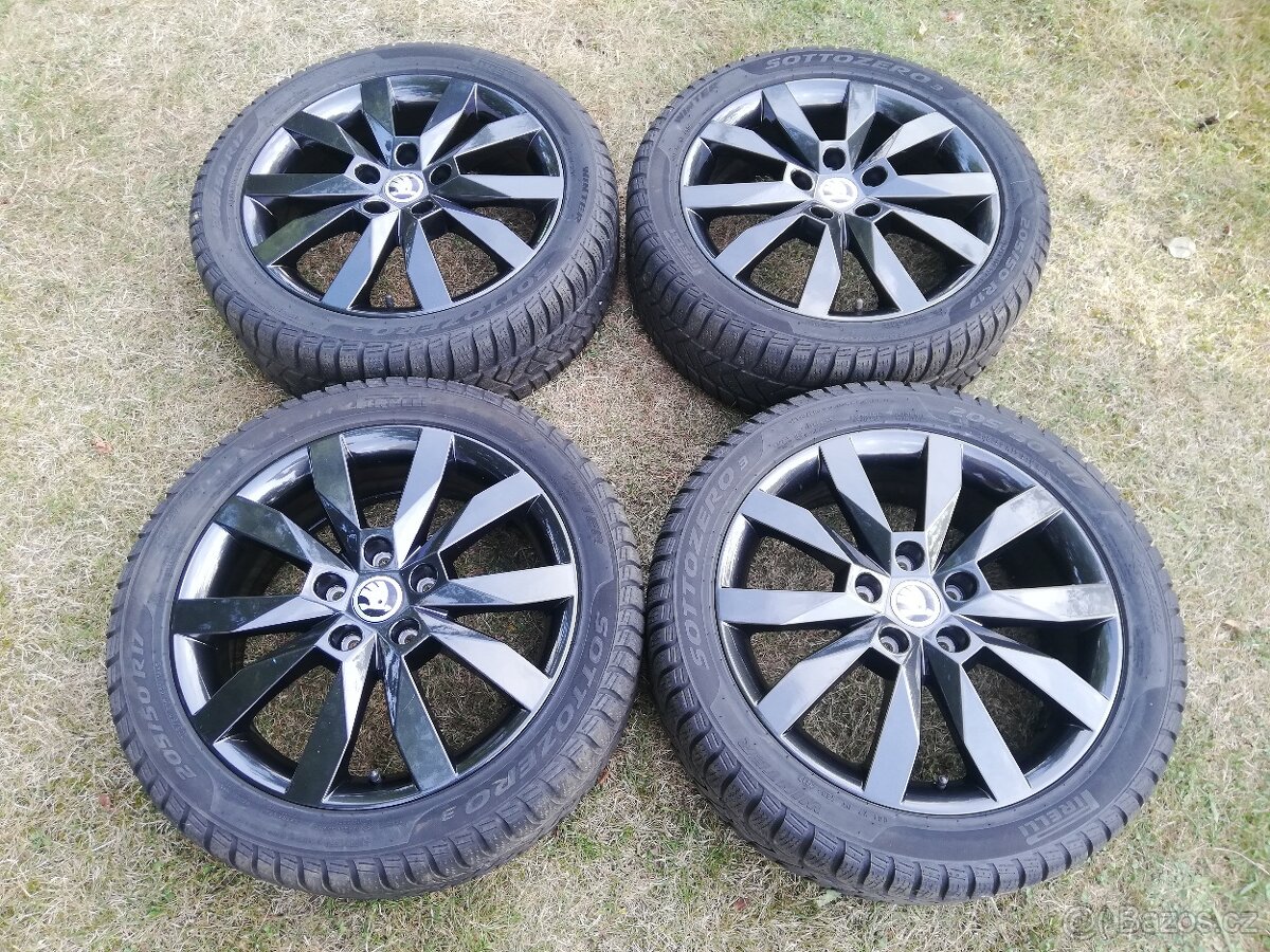 alu 17" Škoda Octavia III zimní 205/50r17 ,alu Crystal 17"