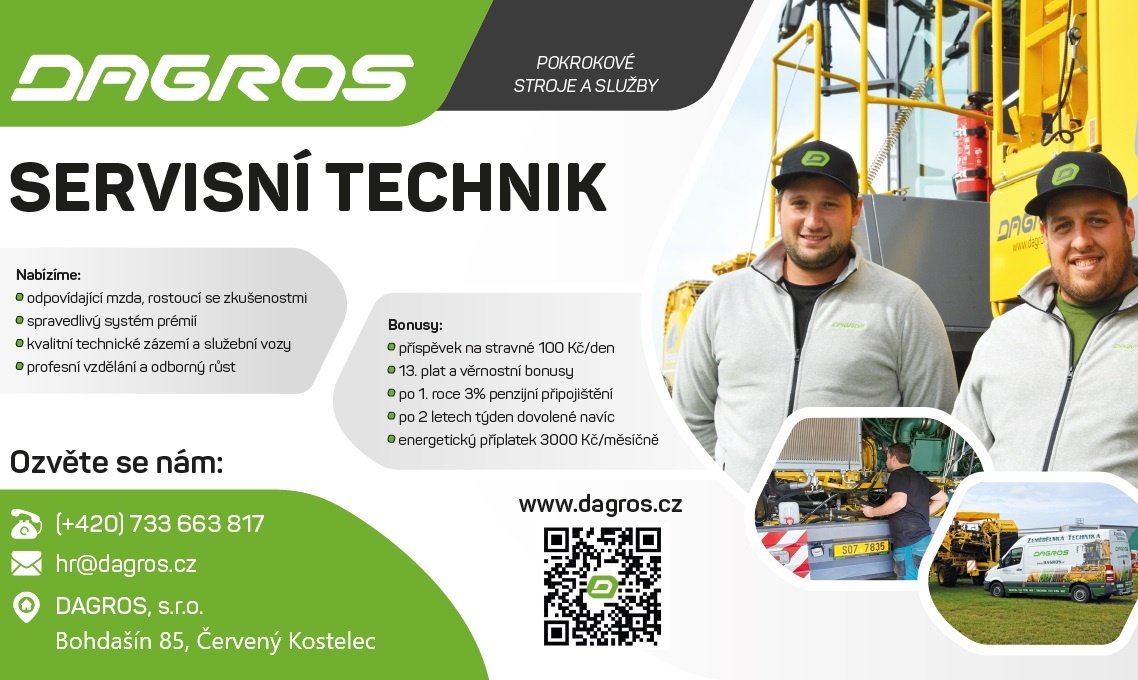 Servisní technik - zemědělská technika