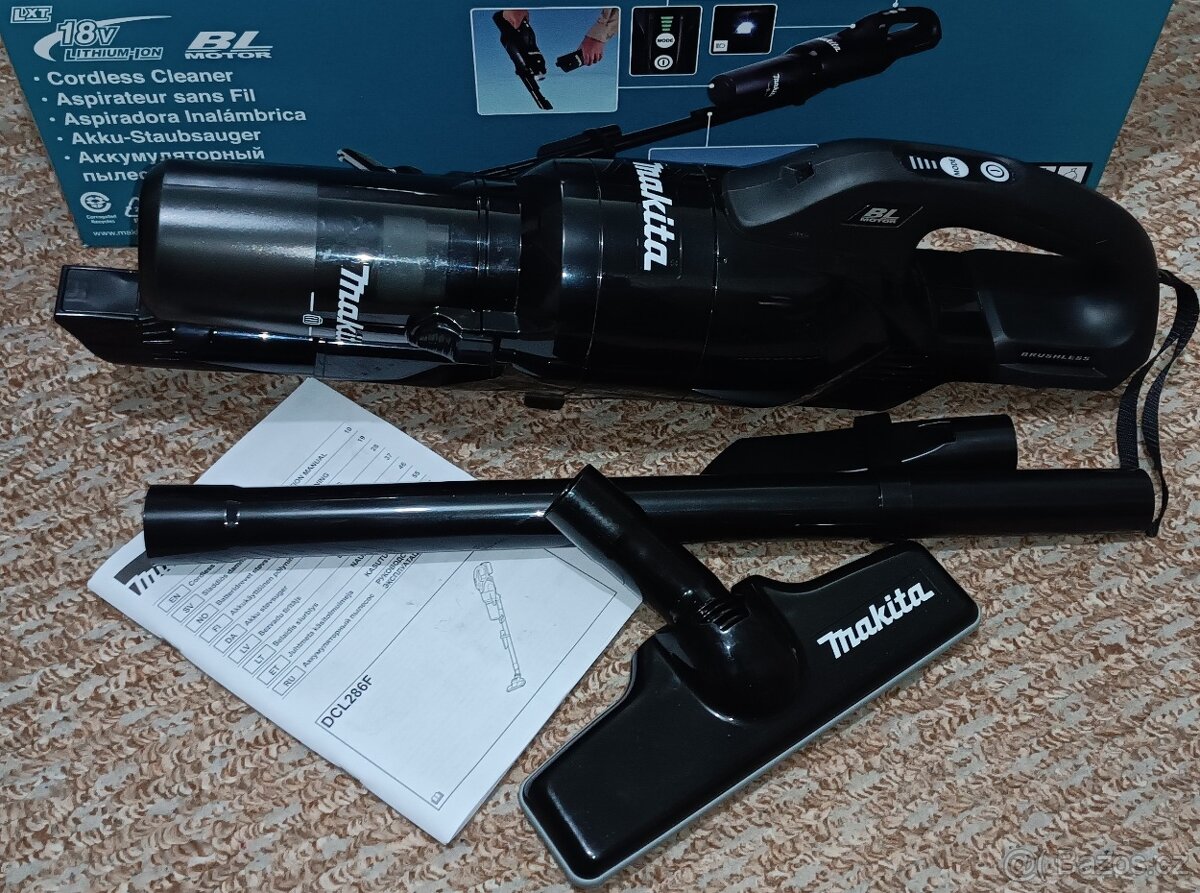 MAKITA DCL286FZB Akumulátorový tyčový vysavač ruční LXT (18V