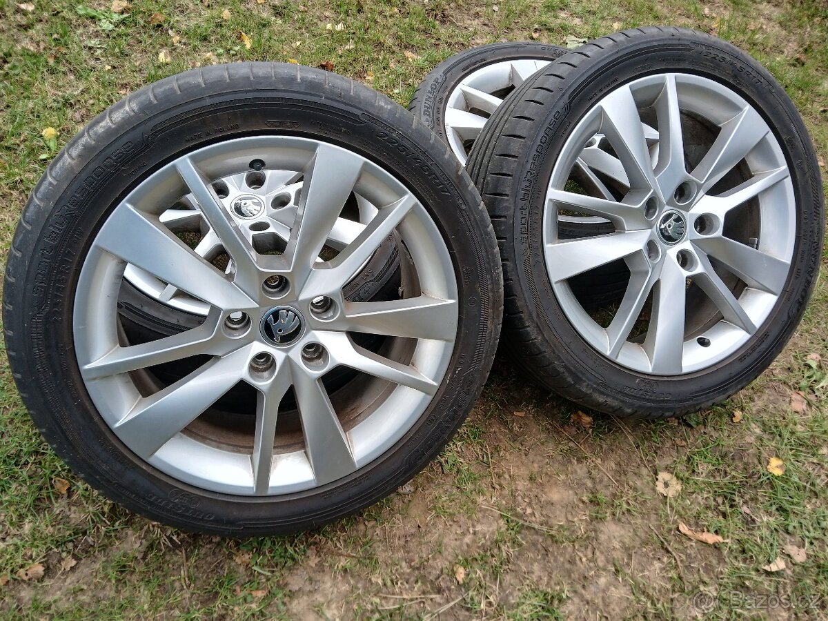 ALU kola,sada,ŠKODA TRIUS,originál,225/45 R17, 5x112,TOP