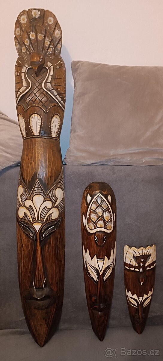 Afrika- dřevěné dekorace, africké figurky a masky
