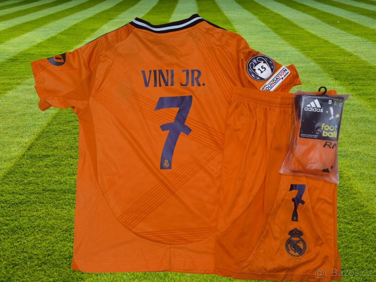 dres REAL MADRID CF 24/25 VINI jr. orange 115-125cm