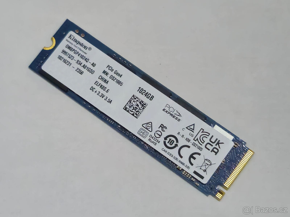 SSD Kingston , M.2 2280 - 1TB - NVMe - PCIe Gen 4