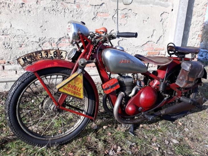 Jawa 175 special r.v. 1937 s TP s historií v popisu