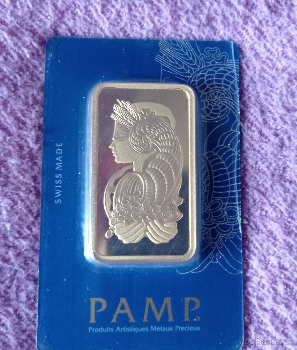 Zlatý investiční slitek Pamp 100g