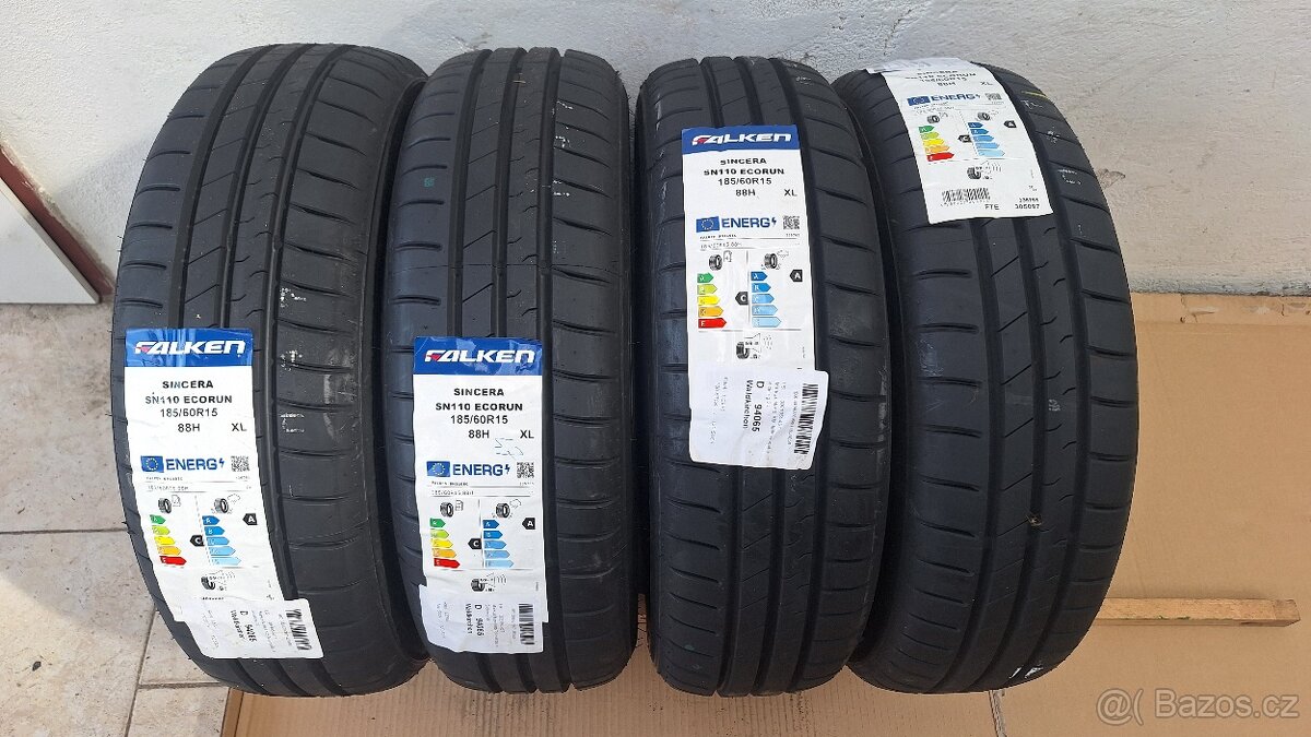 4ks letní pneu Falken 185/60 R15 nový nejetý