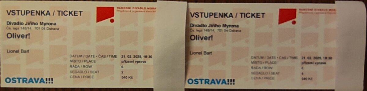 2xVstupenka NDM Oliver