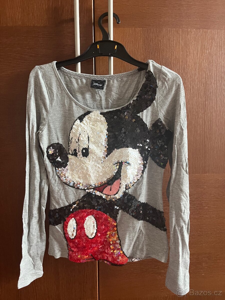 Tričko Disney Micky Mouse trpytky velikost XS