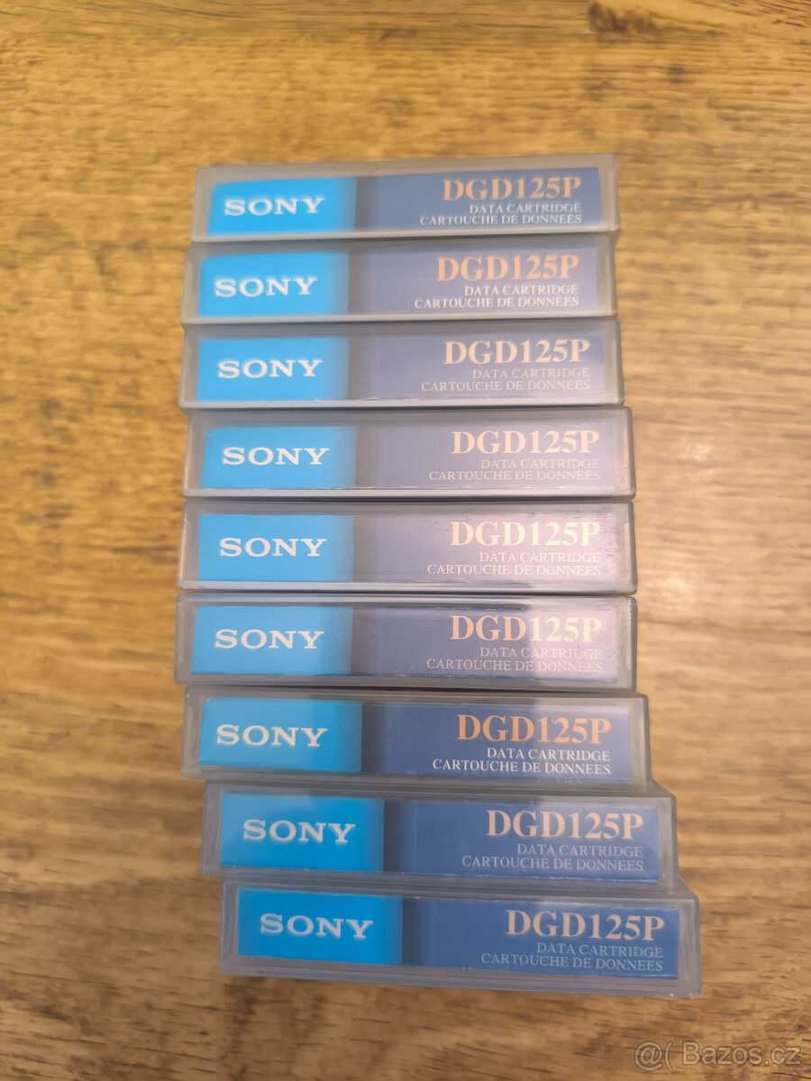 9 ks Kazety DDS (Dat) Sony DGD 125 P premium,čti popis.