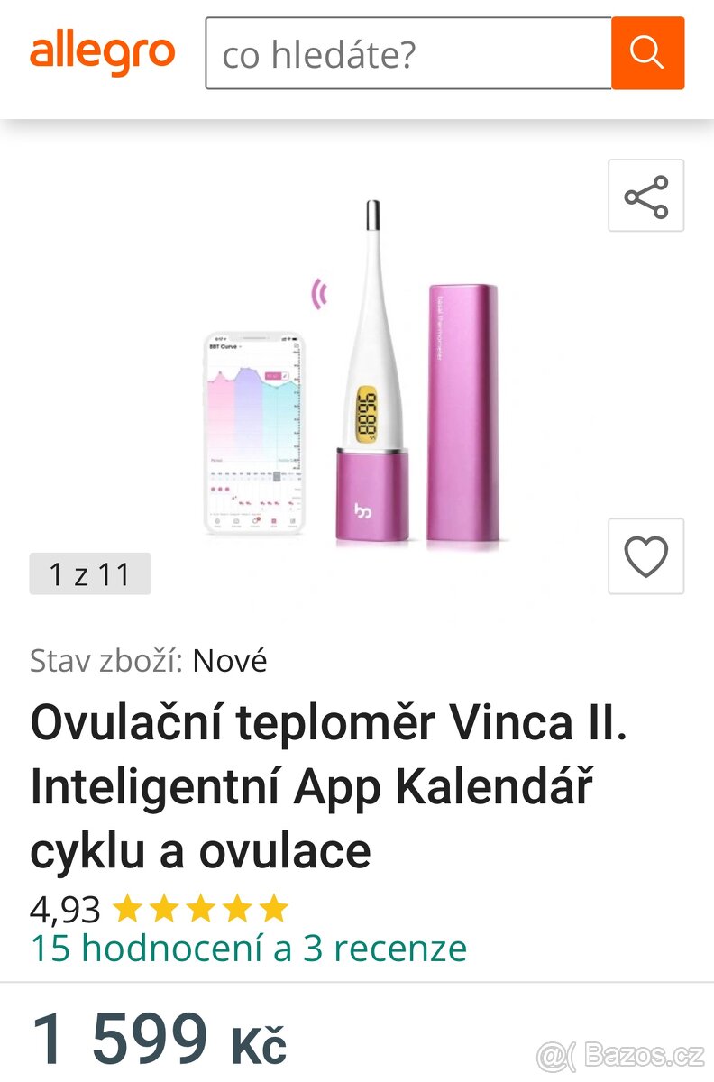 Ovulační teploměr Femometer Vinca II