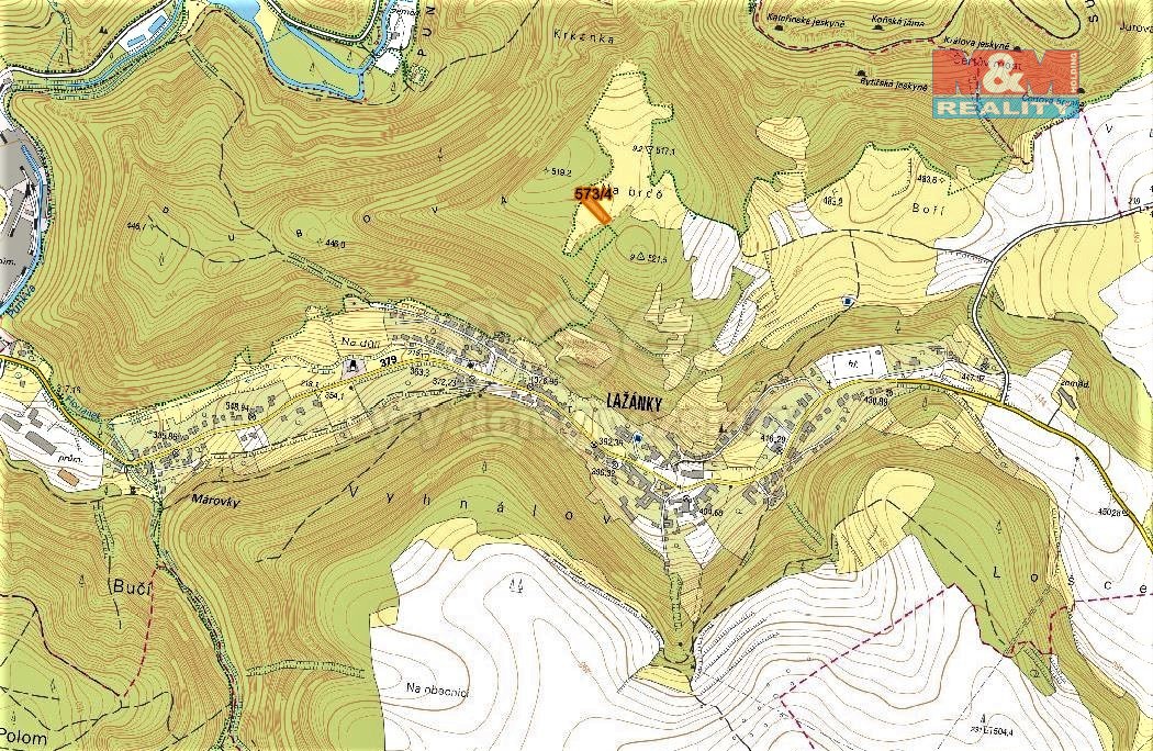 Prodej louky, 2157 m², Lažánky u Blanska