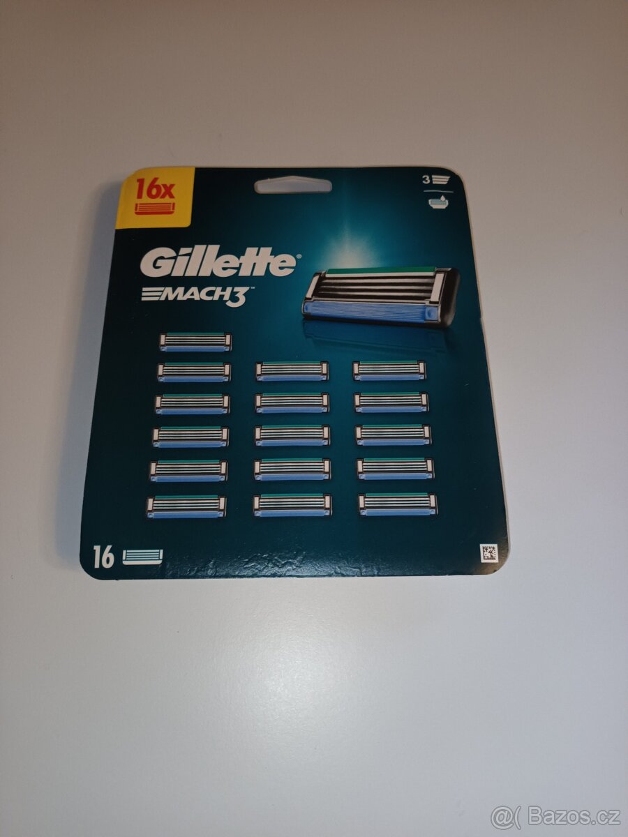 GILLETTE Mach3 náhradní hlavice 16 ks