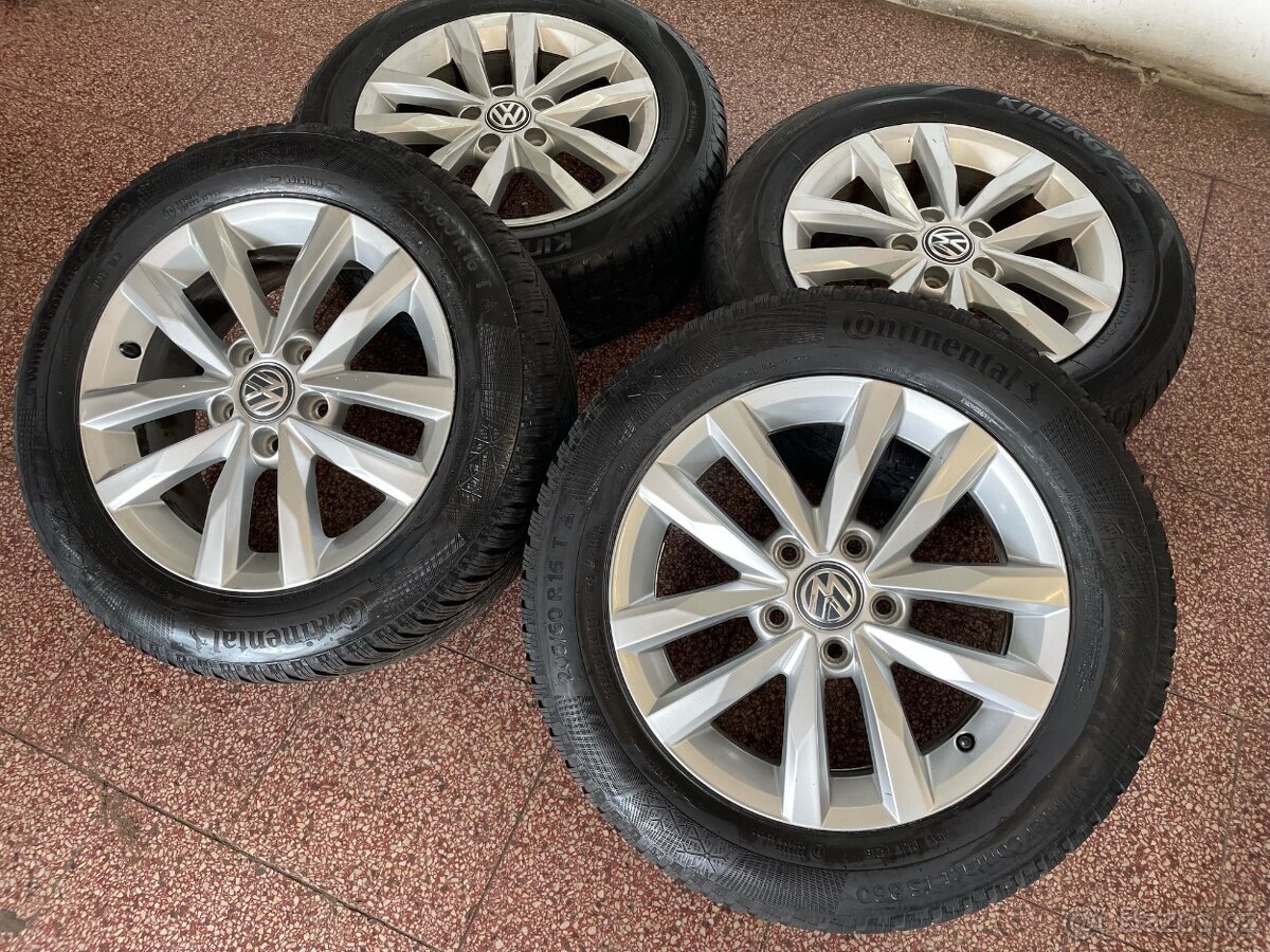 Originál Volkswagen ALU kola 5x112 r16 zimní pneu 6mm