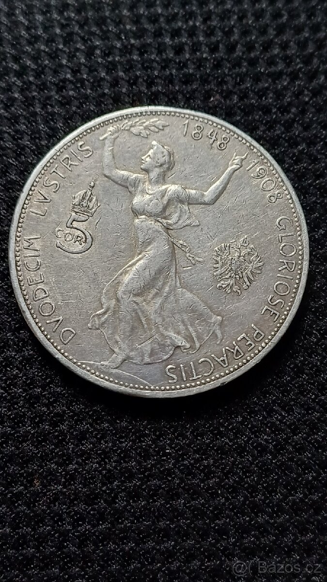 5 koruna 1908 výroční FJI RU