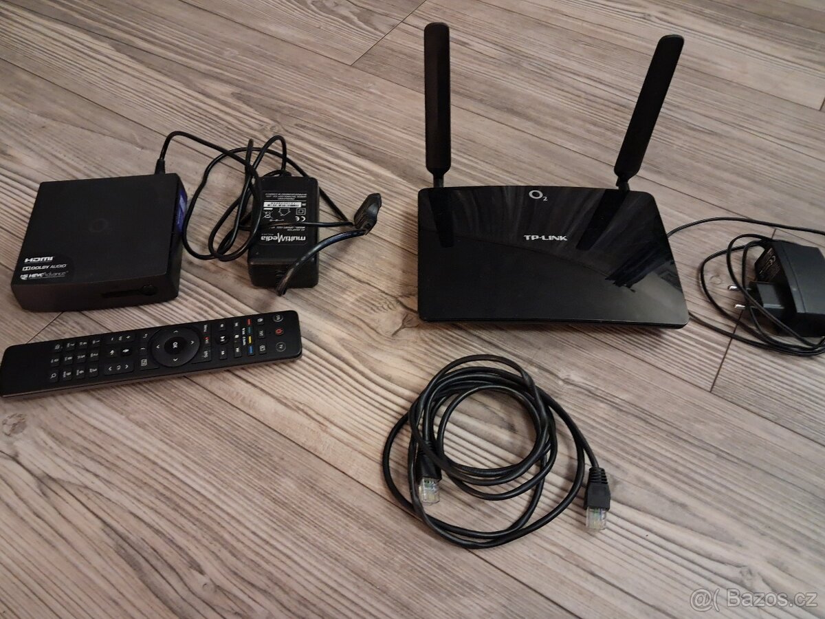 O2 set top box 2022 + modem TP-link Archer mr200