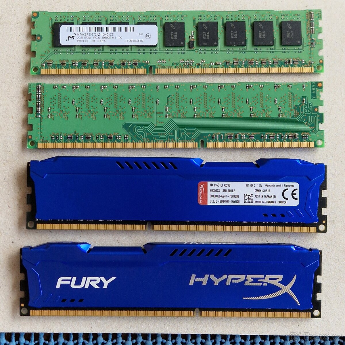 Kingston HyperX Fury RAM (PC3-14900), 2x8GB (celkem 16 GB)