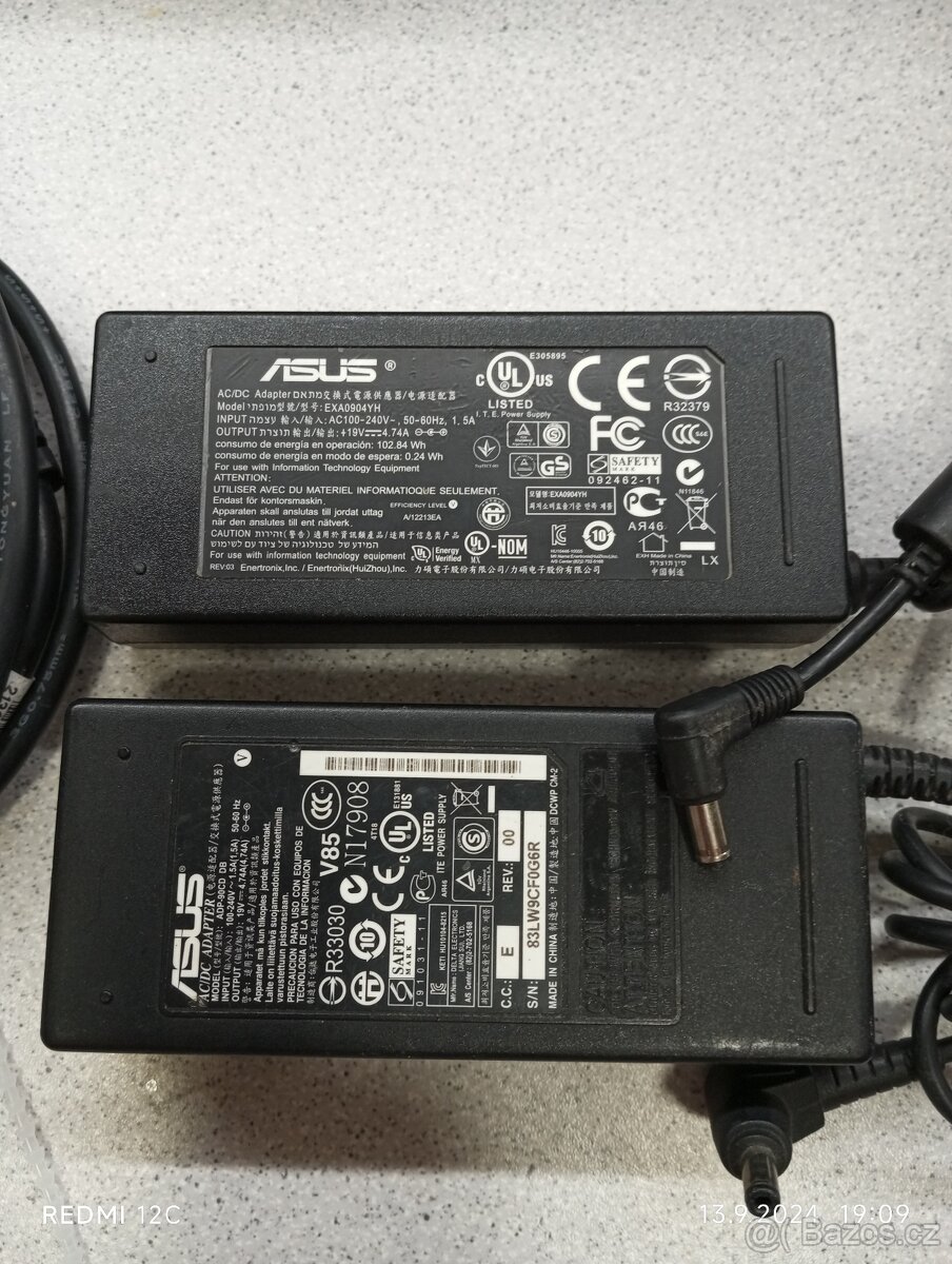 Originální nabíječka adaptér Asus  90W 4,74A 19V 5,5 x 2,5mm