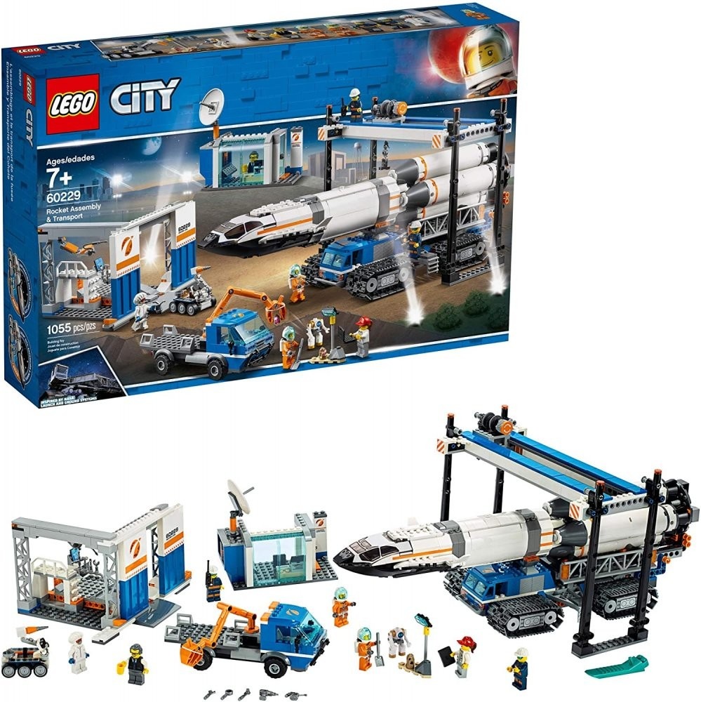 Lego 60229 Montáž a přeprava vesmírné rakety