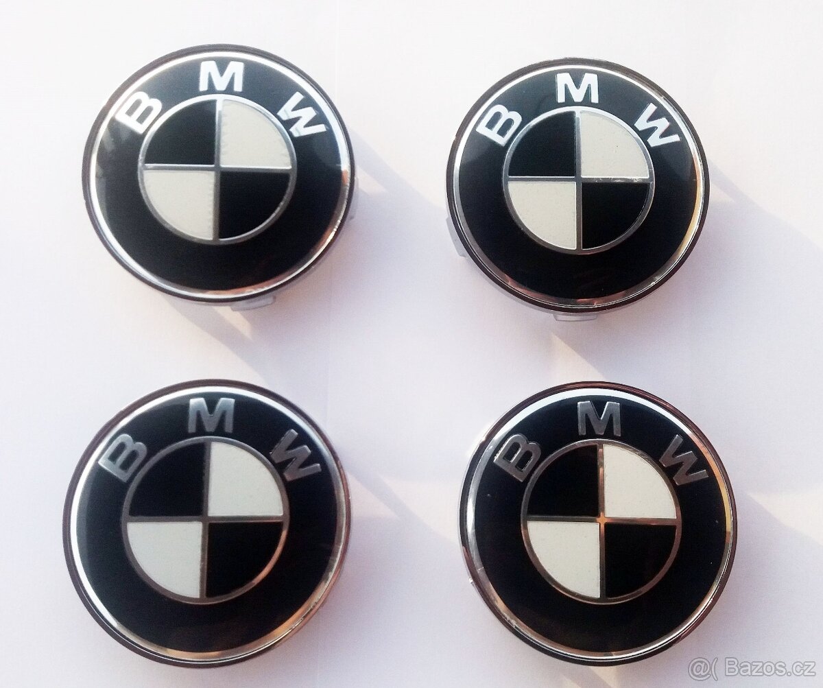 BMW středové pokličky černobílé 68mm