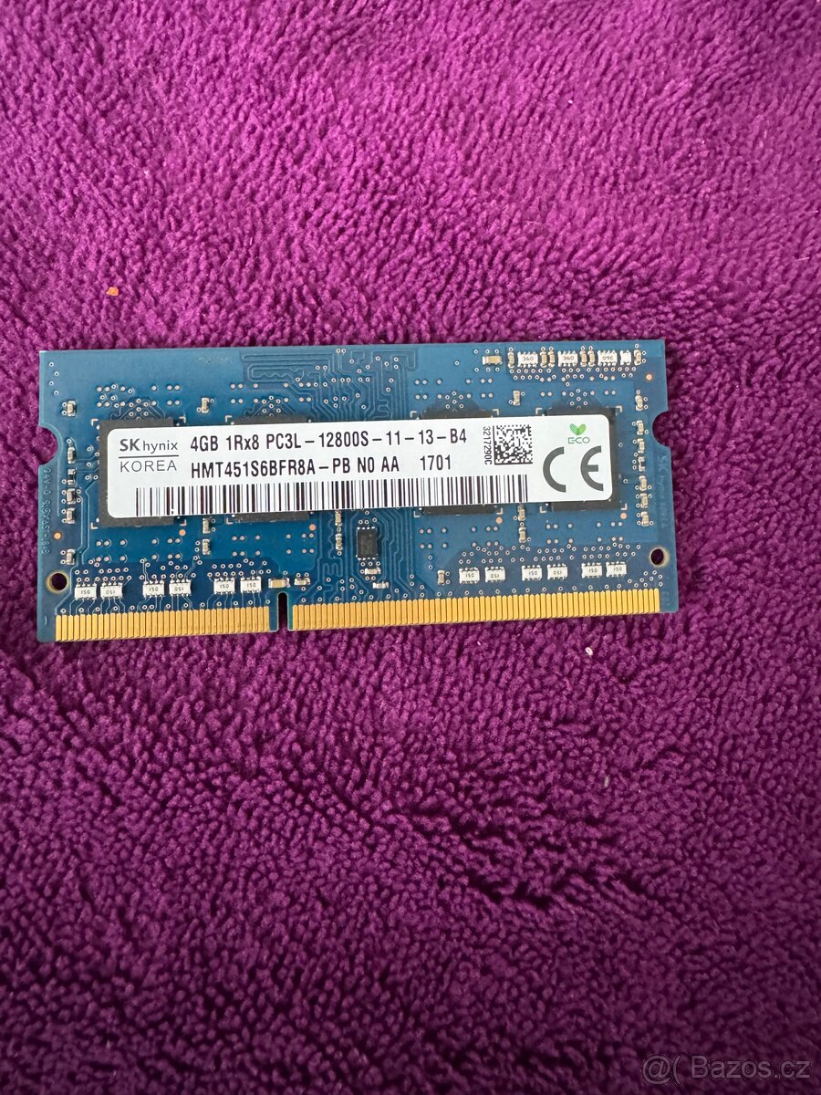 Ramka do notebooku 4gb pc3l 12800S