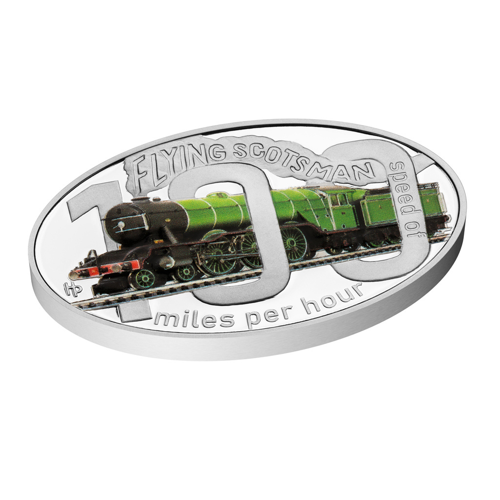 1 oz mince slavné parní lokomotivy Flying scotsman