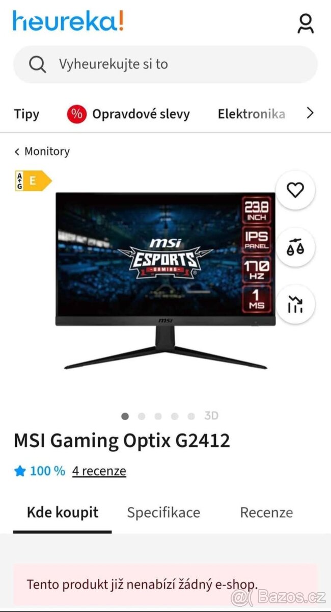 Herní Msi monitor G2412