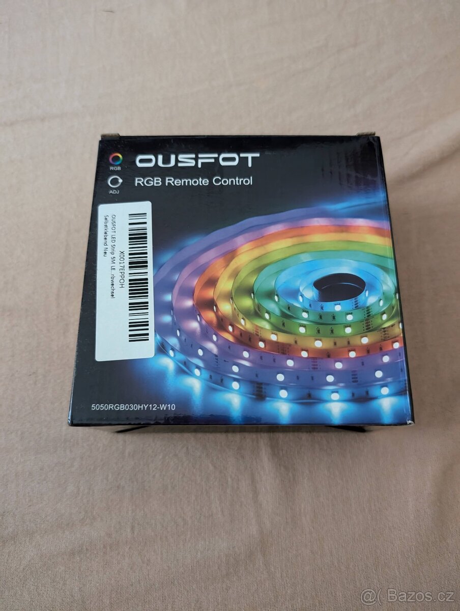 OUSFOT LED pásek RGB 5metrů 135 efektů dálkač