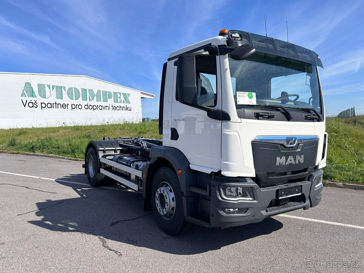 MAN TGM 18.290 4x2 BL + hákový nosič kontejnerů Fornal