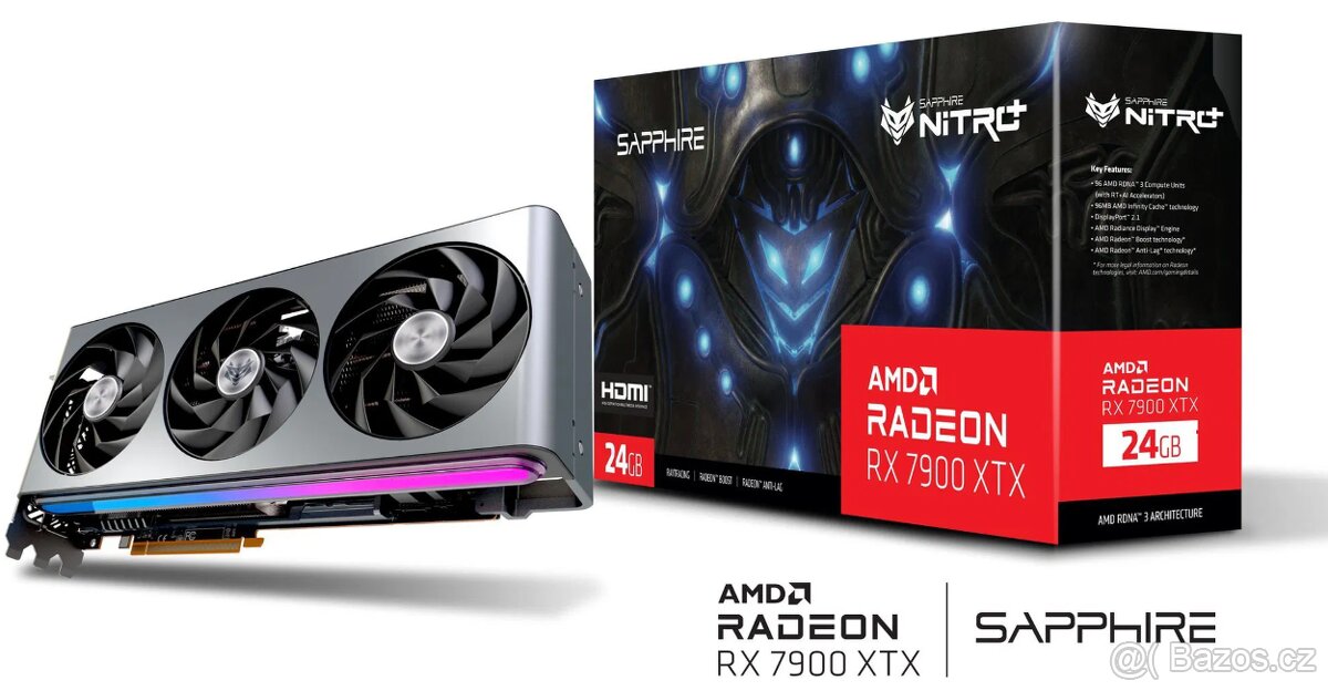 SAPPHIRE NITRO+ AMD Radeon RX 7900 XTX Vapor-X 24G -top stav